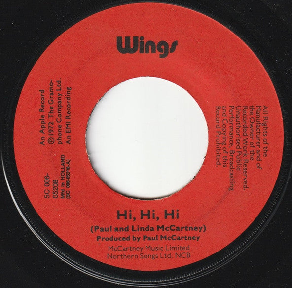 Wings  - Hi, Hi, Hi 37380 Vinyl Singles Goede Staat