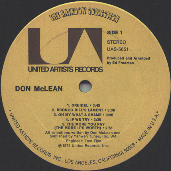 Don McLean - Don McLean (LP) 48303 Vinyl LP Goede Staat