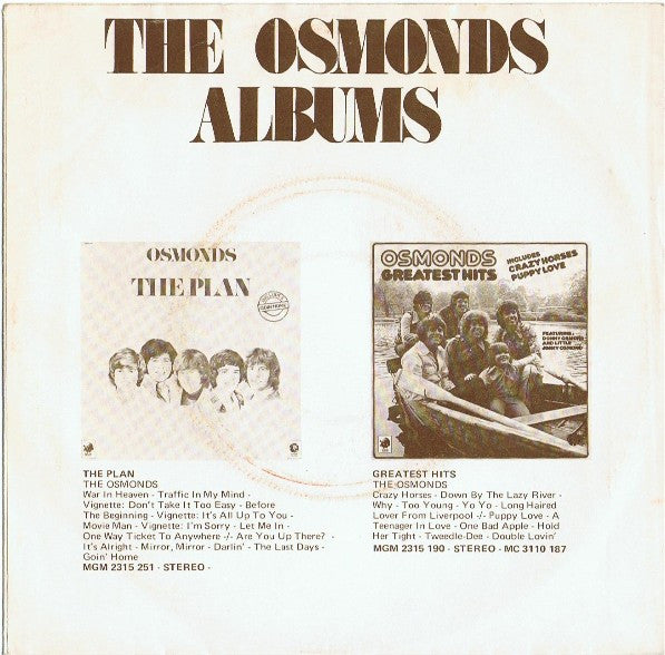 Osmonds - One Way Ticket To Anywhere 39418 Vinyl Singles Goede Staat