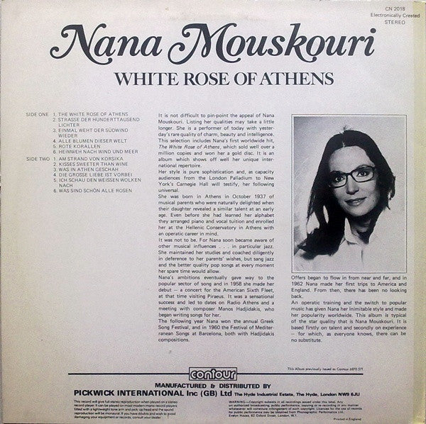 Nana Mouskouri - White Rose Of Athens (LP) 40300 Vinyl LP Goede Staat