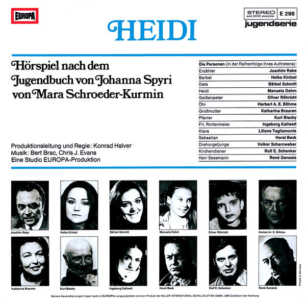 Johanna Spyri - Heidi (LP) 40863 Vinyl LP Goede Staat