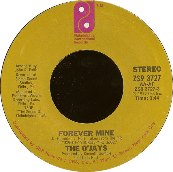 O'Jays - Forever Mine 35654 Vinyl Singles Goede Staat