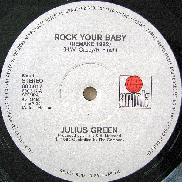 Julius Green - Rock Your Baby (Special Disco Remake 1982) (Maxi-Single) 50448 Maxi-Singles Goede Staat