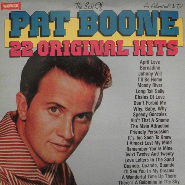 Pat Boone - The Best Of Pat Boone - 22 Original Hits (LP) 50290 Vinyl LP Goede Staat