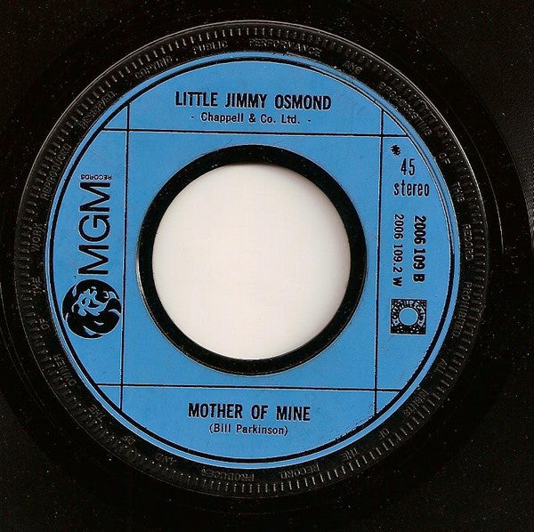 Little Jimmy Osmond - Long Haired Lover From Liverpool 02561 Vinyl Singles Hoes: Generic