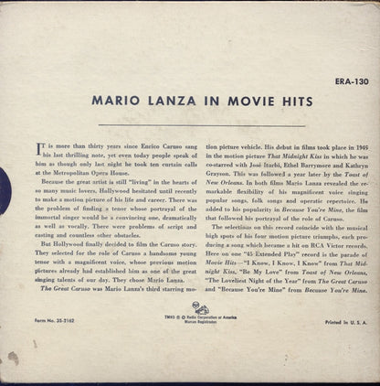 Mario Lanza - In Movie Hits (EP) 32988 Vinyl Singles Goede Staat