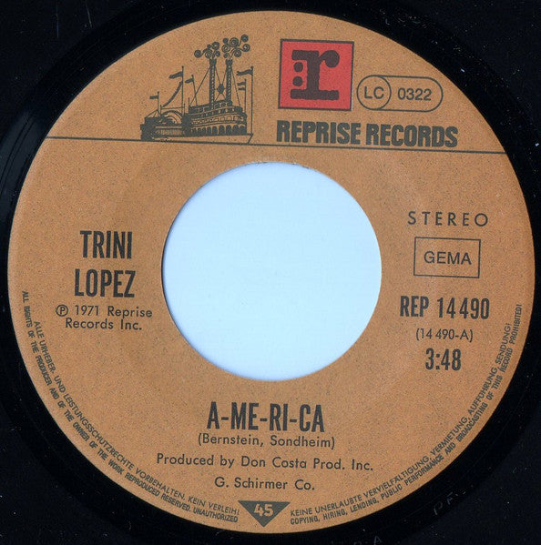 Trini Lopez - America 37950 (B) Vinyl Singles Hoes: Generic