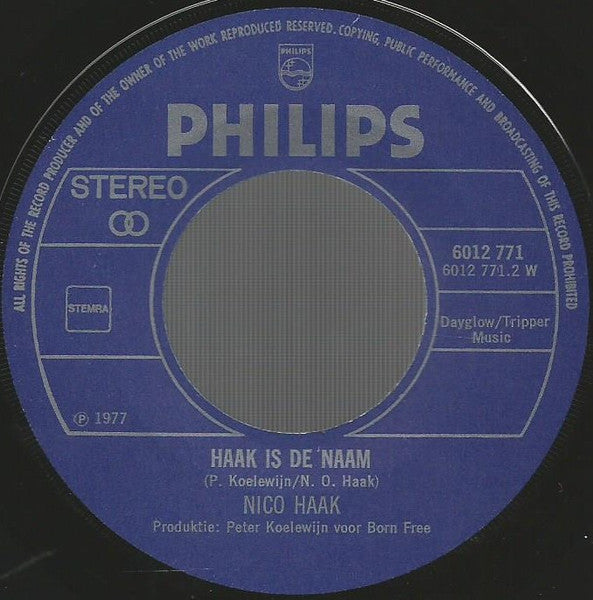 Nico Haak - Is Je Moeder Niet Thuis 35088 Vinyl Singles Goede Staat