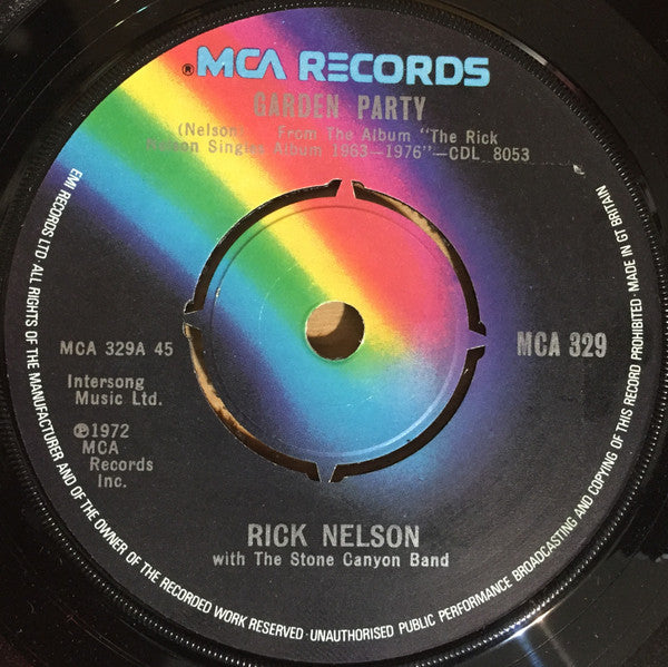 Rick Nelson & The Stone Canyon Band - Garden Party 17450 Vinyl Singles Goede Staat