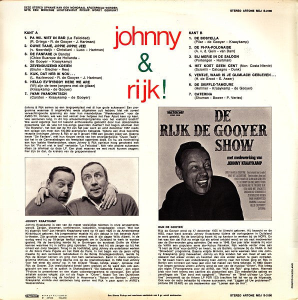 Johnny & Rijk - Johnny & Rijk! (LP) 51076 Vinyl LP Goede Staat