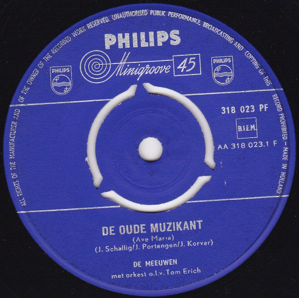 Meeuwen - De Oude Muzikant 38293 Vinyl Singles Goede Staat