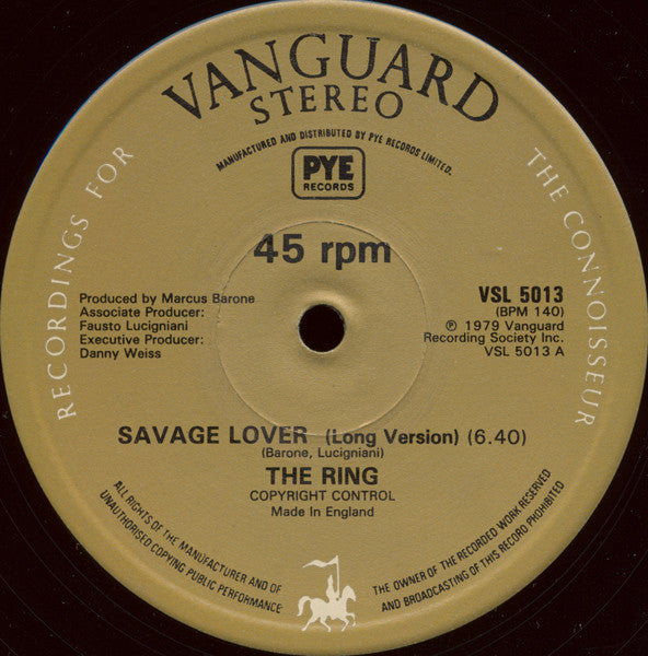 Ring - Savage Lover (Maxi-Single)  50070 Maxi-Singles Goede Staat