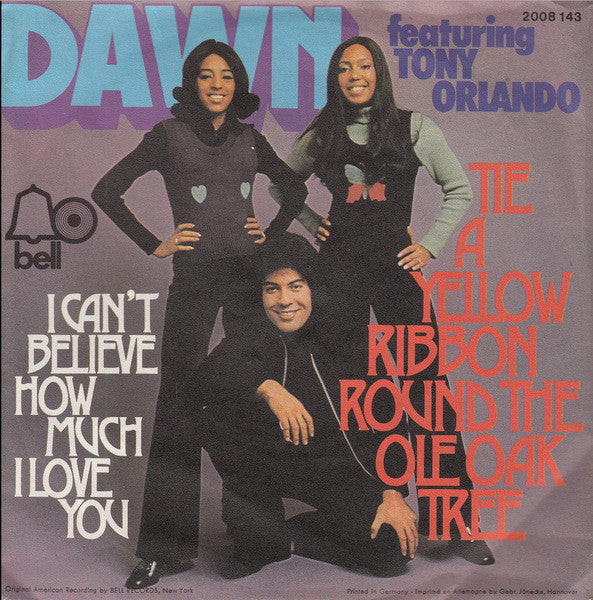 Dawn Featuring Tony Orlando - Tie A Yellow Ribbon Round The Ole Oak Tree 38526 Vinyl Singles Goede Staat