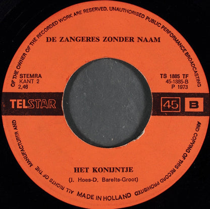 Zangeres Zonder Naam - De Bruid 25882 Vinyl Singles Hoes: Generic