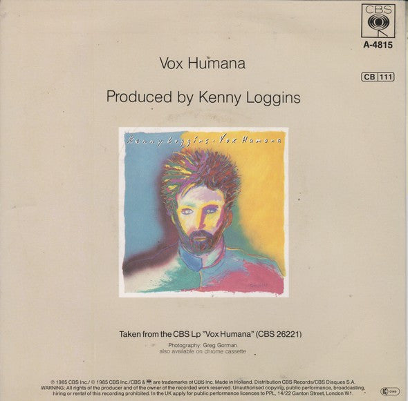 Kenny Loggins - Vox Humana 37295 (B) Vinyl Singles B-Keus (B)