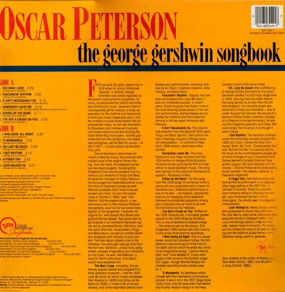 Oscar Peterson - The George Gershwin Songbook (LP) 50969 Vinyl LP Goede Staat