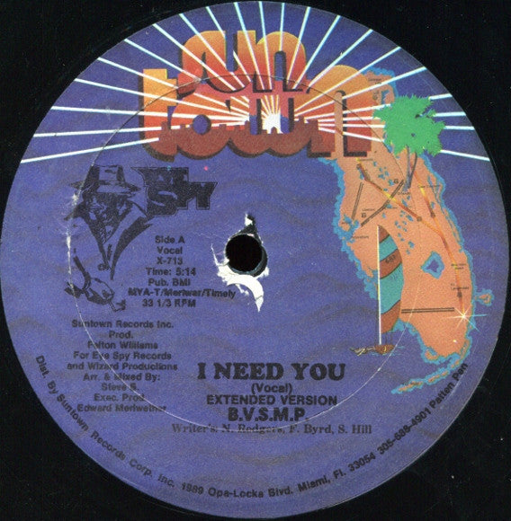 B.V.S.M.P. - I Need You (Maxi-Single) 50918  50918 Maxi-Singles Goede Staat