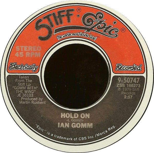 Ian Gomm - Hold On 39298 Vinyl Singles Hoes: Generic