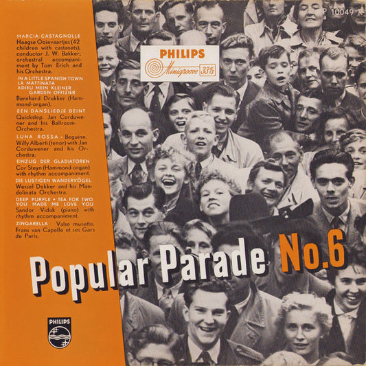 Various - Popular Parade No. 6 (10") Vinyl LP 10" Goede Staat