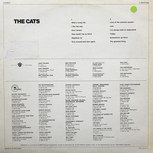 Cats - The Cats (LP) 40612 Vinyl LP Goede Staat