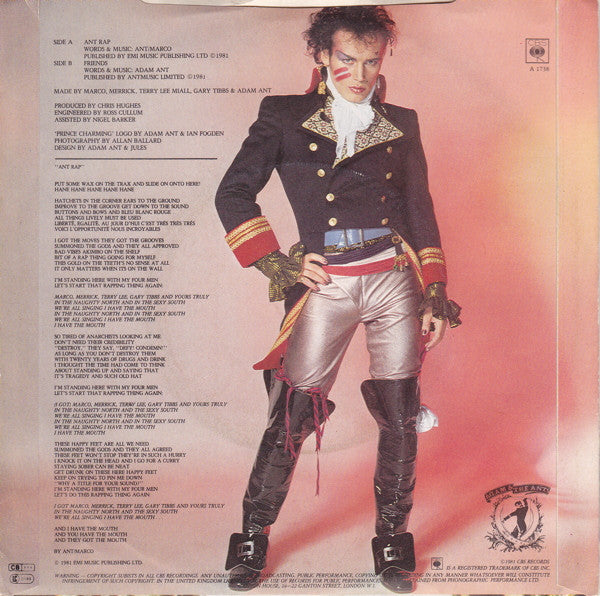 Adam And The Ants - Ant Rap 38438 Vinyl Singles Goede Staat