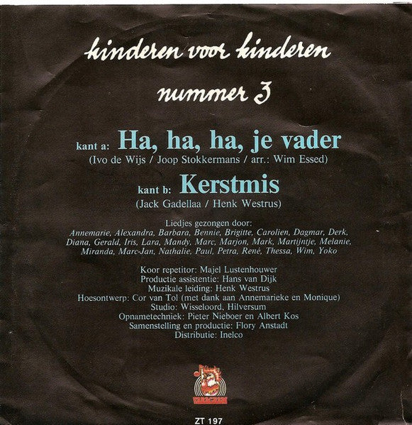 Kinderen Voor Kinderen - Ha, Ha, Ha, Je Vader 35472 Vinyl Singles Goede Staat