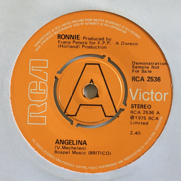 Ronnie - Angelina 19608 Vinyl Singles Goede Staat ++