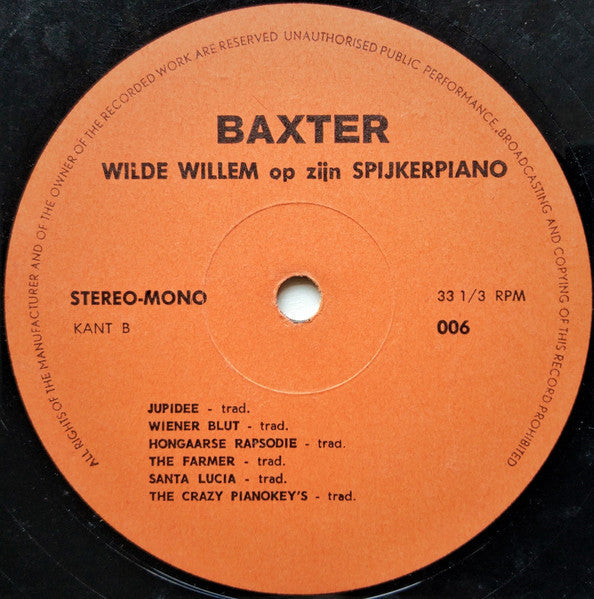 Circus Square Jazz Band - Wilde Willem Op Z'n Spijkerpiano (LP) 45374 Vinyl LP Goede Staat