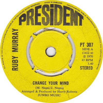 Ruby Murray - Change Your Mind 37412 Vinyl Singles Goede Staat