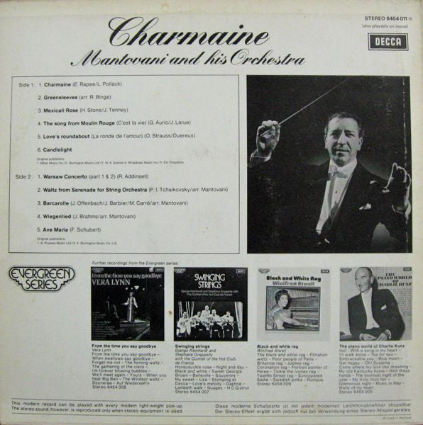 Mantovani And His Orchestra - Charmaine (LP) 42394 Vinyl LP Goede Staat