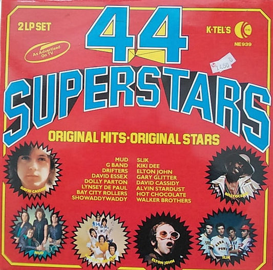 Various - 44 Superstars (LP) Vinyl LP Dubbel Goede Staat