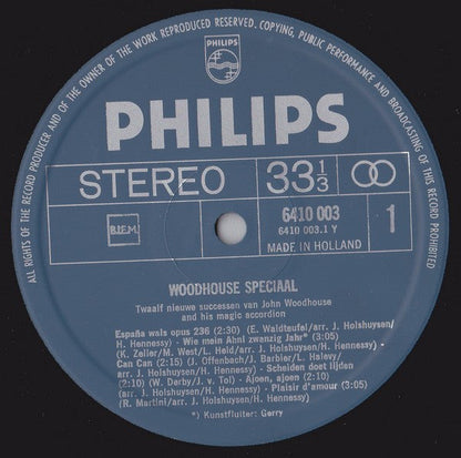 John Woodhouse - Woodhouse Speciaal (LP) 44741 Vinyl LP Goede Staat