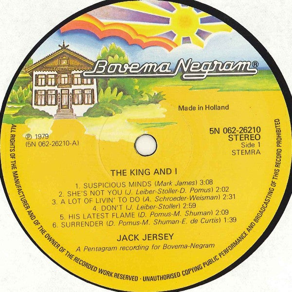 Jack Jersey - The King And I (LP) 41046 Vinyl LP Goede Staat