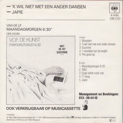 VOF De Kunst - k Wil Niet Met Een Ander Dansen 37522 Vinyl Singles Goede Staat