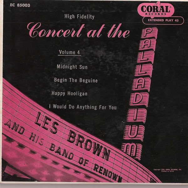 Les Brown And His Band Of Renown - Concert At The Palladium Vol. 4 (EP) 18382 Vinyl Singles Goede Staat