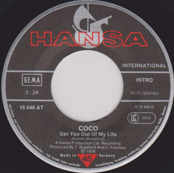 Coco - Bad Old Days 37502 (B) Vinyl Singles B-Keus (B)