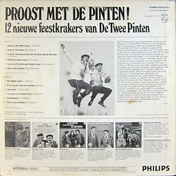 Twee Pinten - Proost Met Pinten! - 12 Nieuwe Feestkrakers Van Twee Pinten (LP) 50676 Vinyl LP Goede Staat