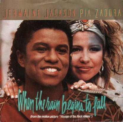 Jermaine Jackson / Pia Zadora - When The Rain Begins To Fall 39449 Vinyl Singles Goede Staat