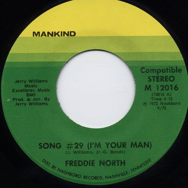 Freddie North - Song #29 (I'm Your Man) 37765 Vinyl Singles Goede Staat