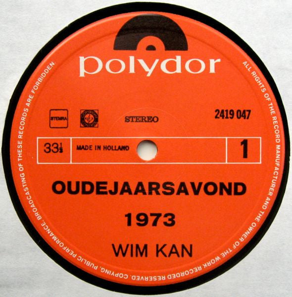 Wim Kan - Oudejaarsavond 1973 (LP) 49758 Vinyl LP Goede Staat