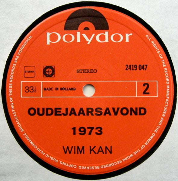 Wim Kan - Oudejaarsavond 1973 (LP) 49758 Vinyl LP Goede Staat