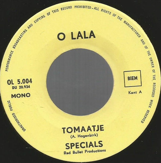 Specials - Tomaatje 18536 Vinyl Singles Hoes: Generic