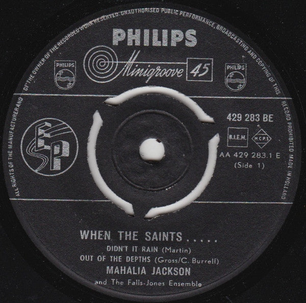 Mahalia Jackson And The Falls-Jones Ensemble - When The Saints (EP) 33093 Vinyl Singles EP Goede Staat