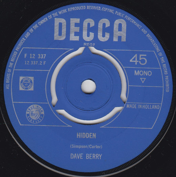 Dave Berry - If You Wait For Love 06793 Vinyl Singles Hoes: Generic