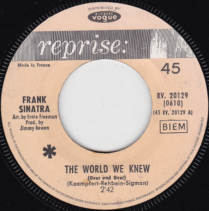 Frank Sinatra - The World We Knew (Over And Over) 39001 (B) Vinyl Singles B-Keus (B)