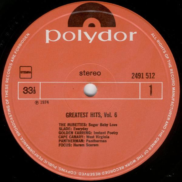 Various - Greatest Hits Vol. 6 (LP) 50334 Vinyl LP Goede Staat