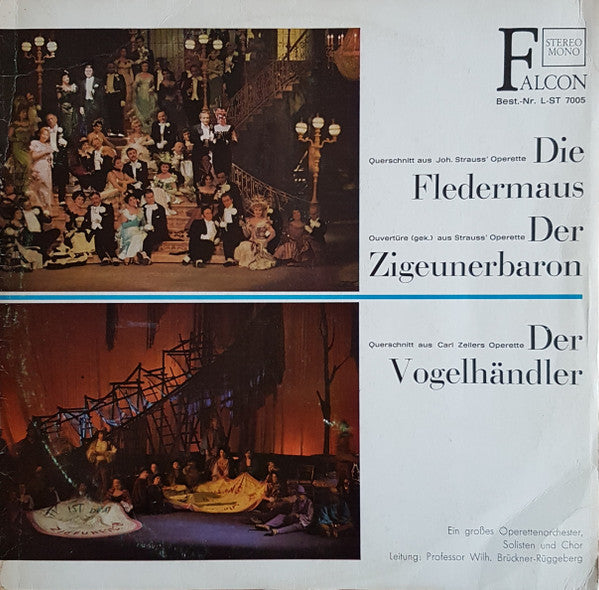 Johann Strauss Jr., Carl Zeller - Die Fledermaus / Der Zigeunerbaron / Der Vogelhändler (LP) 50945 Vinyl LP Goede Staat