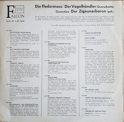 Johann Strauss Jr., Carl Zeller - Die Fledermaus / Der Zigeunerbaron / Der Vogelhändler (LP) 50945 Vinyl LP Goede Staat