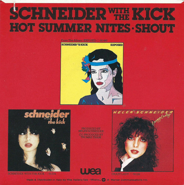 Helen Schneider with The Kick  - Hot Summer Nites 37692 Vinyl Singles Goede Staat