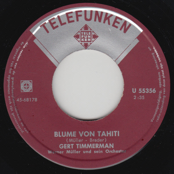 Gert Timmerman - Blume Von Tahiti 20481 Vinyl Singles Hoes: Generic